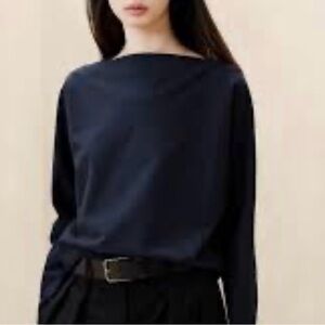 Banana Republic Heavy Cotton Dolman Top - Black